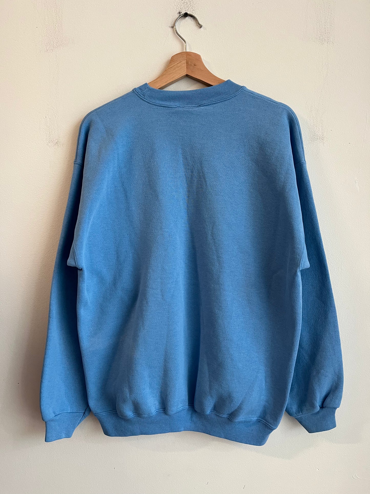 1990s University Of North Carolina Hanes Heavyweight Blue Crewneck (L)