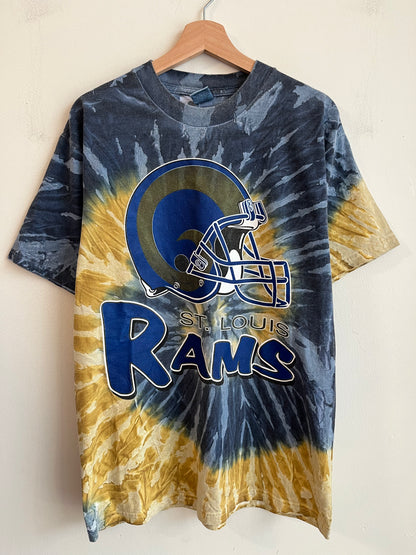 00s St Louis Rams True Fan Tie Dye Tee (L)