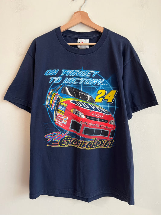 1999 Jeff Gordon Nascar "On Target" Front/Back Graphic Tee (L)