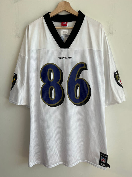 00s Baltimore Ravens Todd Heap Away Reebok Jersey (XXL)