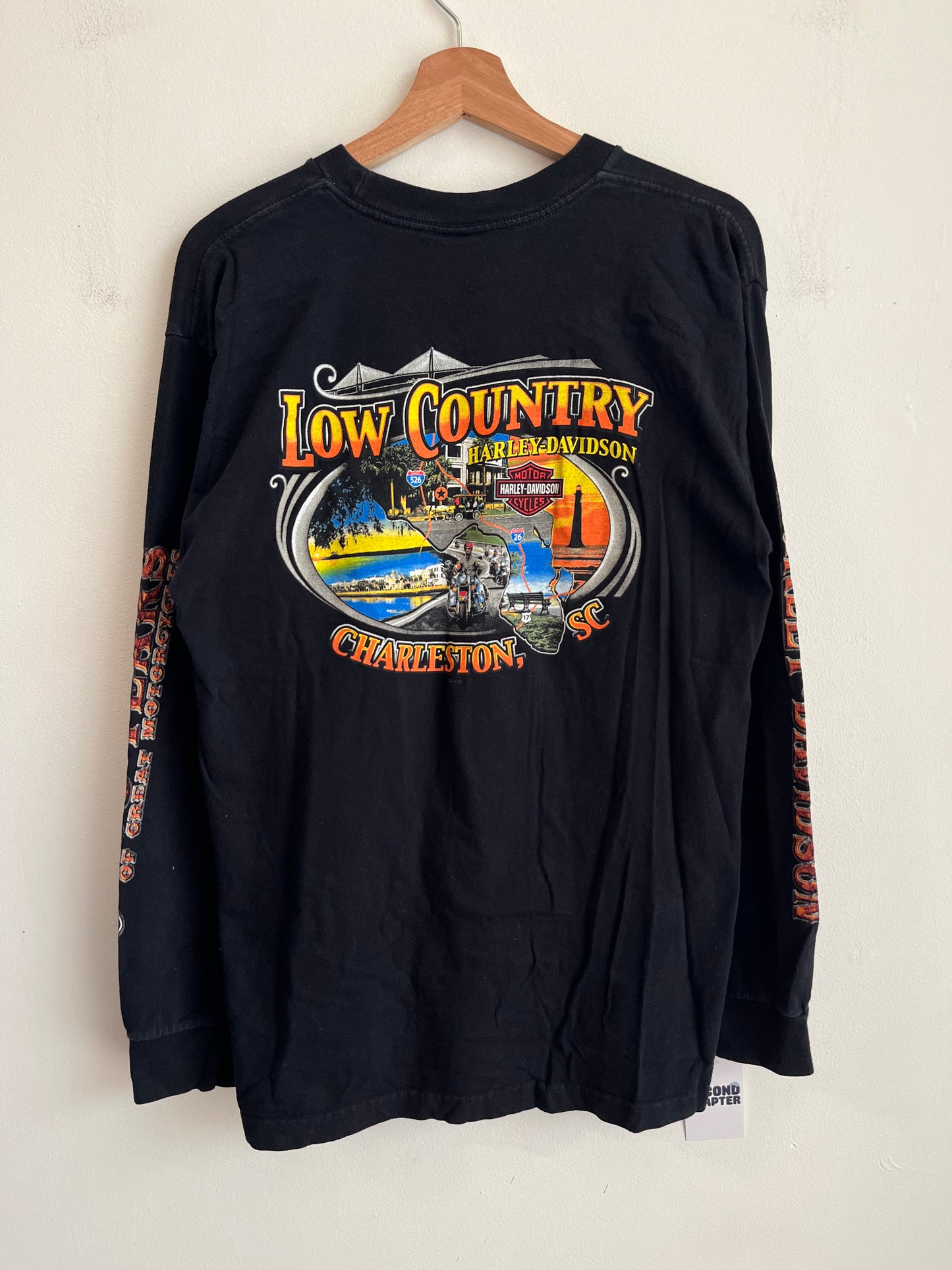 2008 Harley Davidson 105 Years Charleston Sleeve Hit Long-Sleeve Shirt (L)