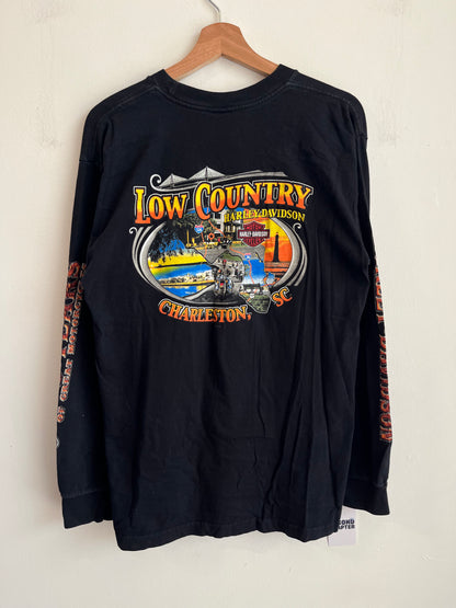 2008 Harley Davidson 105 Years Charleston Sleeve Hit Long-Sleeve Shirt (L)