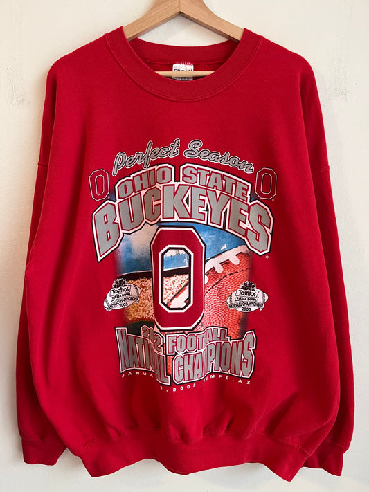 2002 Ohio State Buckeyes Football National Champs Crewneck (XL)