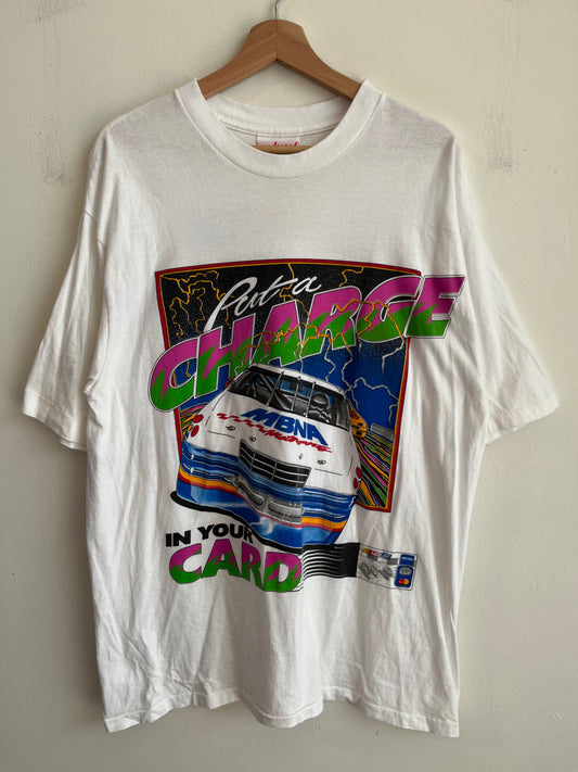 90s Nascar Mastercard "Put A Charge In Your Card" Racing Graphic Tee (XL)