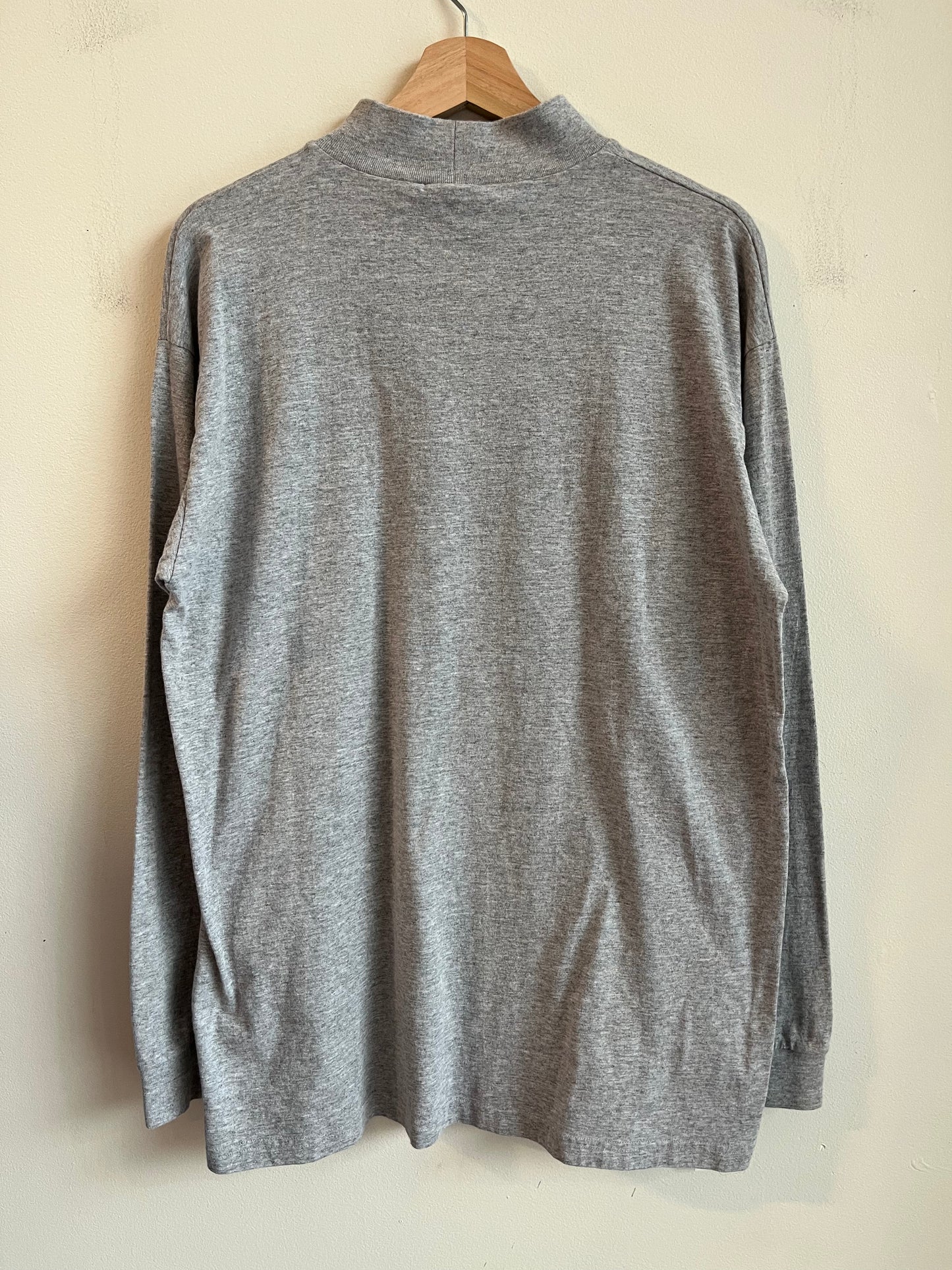 90s Carolina Panthers Grey Turtle Neck Long-Sleeve Shirt (XL)