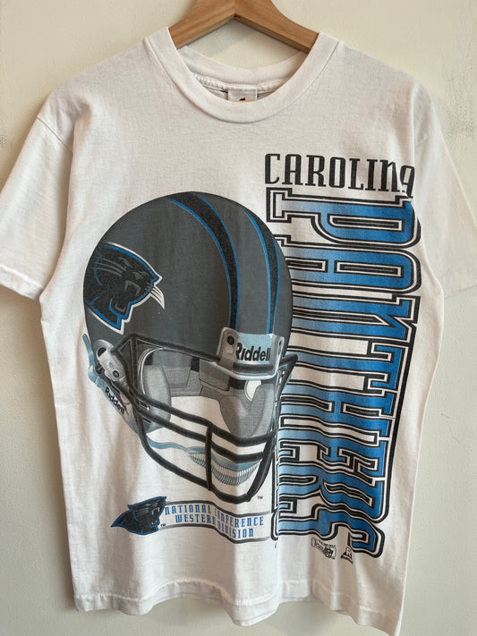 1996 Carolina Panthers Big Spell Out Riddell Tee (M)