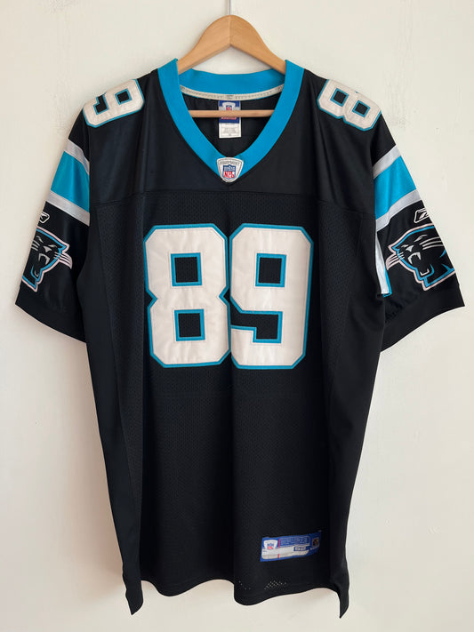 00s Carolina Panthers Steve Smith Stitched Reebok Home Jersey (XXL)