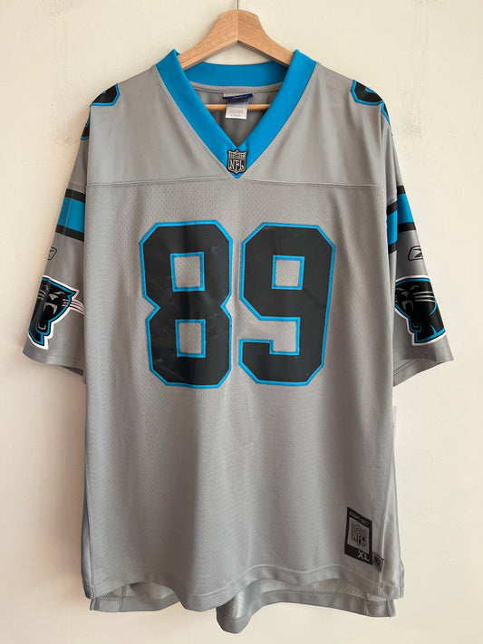 00s Carolina Panthers Steve Smith Silver Storm Stitched Rare Jersey (XL)