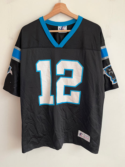 90s Carolina Panthers Kerry Collins Home Logo Athletics Jersey (M)