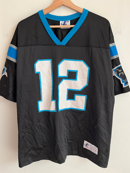 90s Carolina Panthers Kerry Collins Home Logo Athletics Jersey (M)