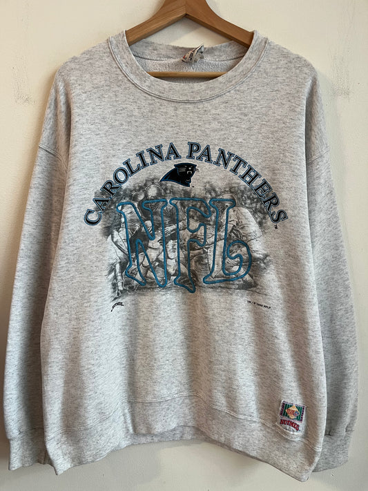 1993 Carolina Panthers Embroidered Nutmeg Crewneck (L)