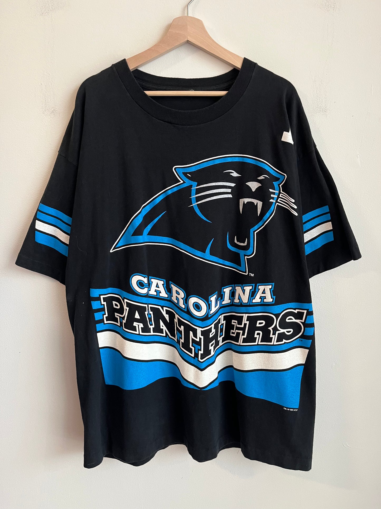 1995 Carolina Panthers All Over Print Double Sided Tee (XXL)