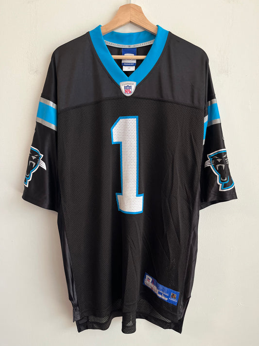2010s Carolina Panthers Cam Newton Rookie Year Reebok Home Jersey (L)