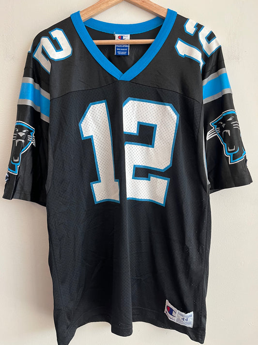 90s Carolina Panthers Kerry Collins Champion Home Jersey (M)