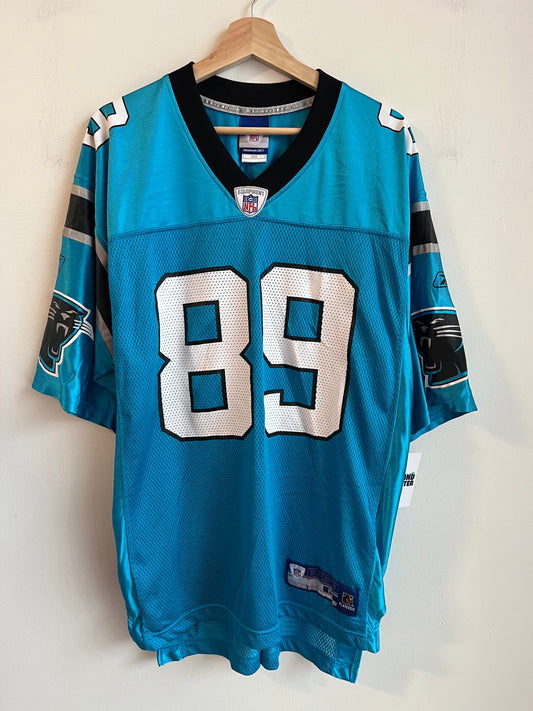 00s Carolina Panthers Steve Smith Electric Blue Jersey (M)