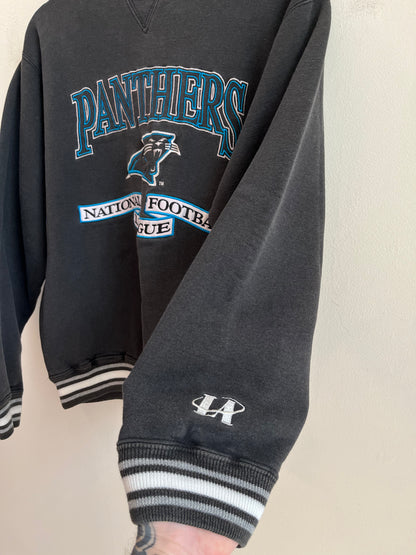 1990s Carolina Panthers Embroidered Spell Out Logo Athletic Crewneck (M)