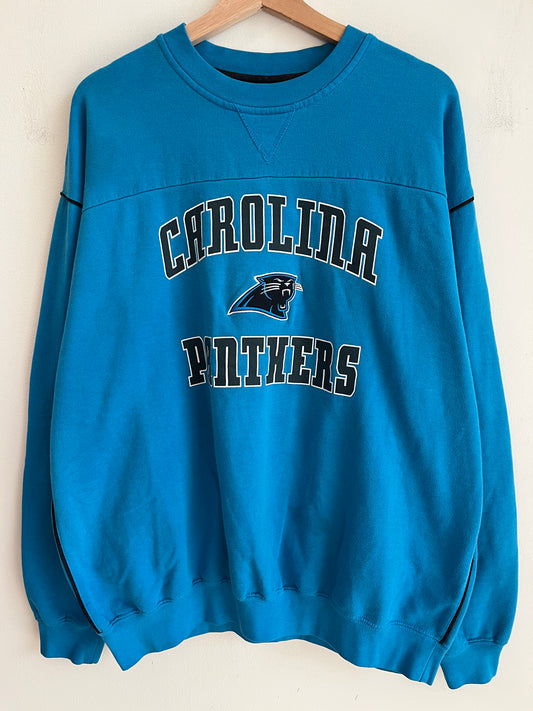 2000s Carolina Panthers Blue Spell Out Team Apparel Crewneck (XL)