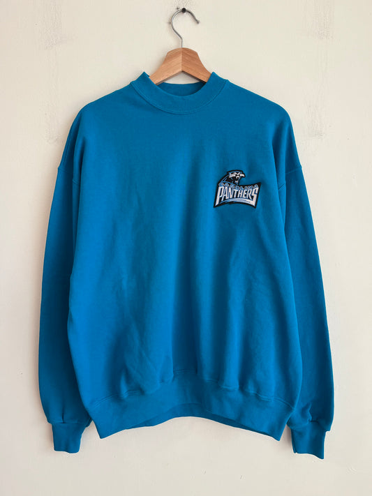 1990s Carolina Panthers Electric Blue Patched Crewneck (XL)