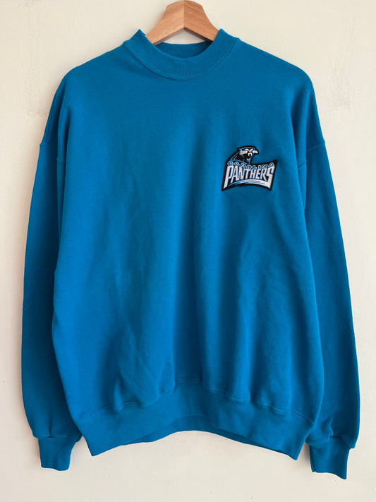 1990s Carolina Panthers Electric Blue Patched Crewneck (XL)
