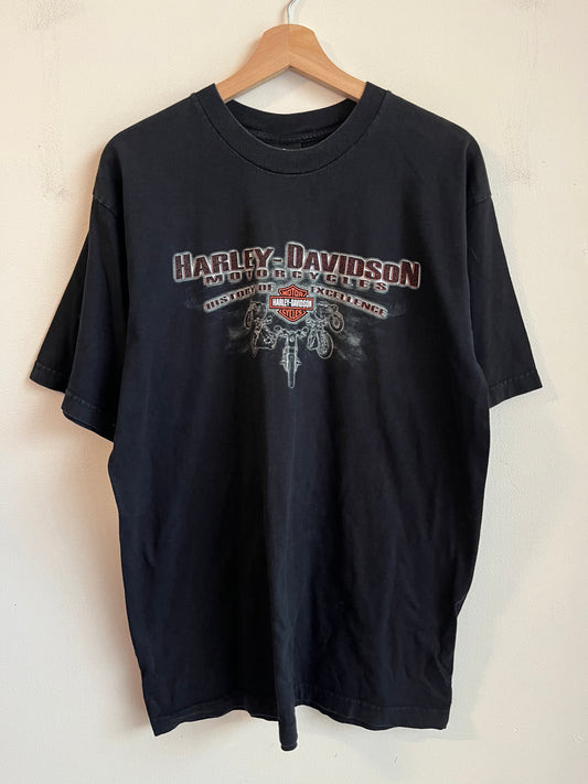 00s Harley Davidson "History of Excellence" Tee (L)