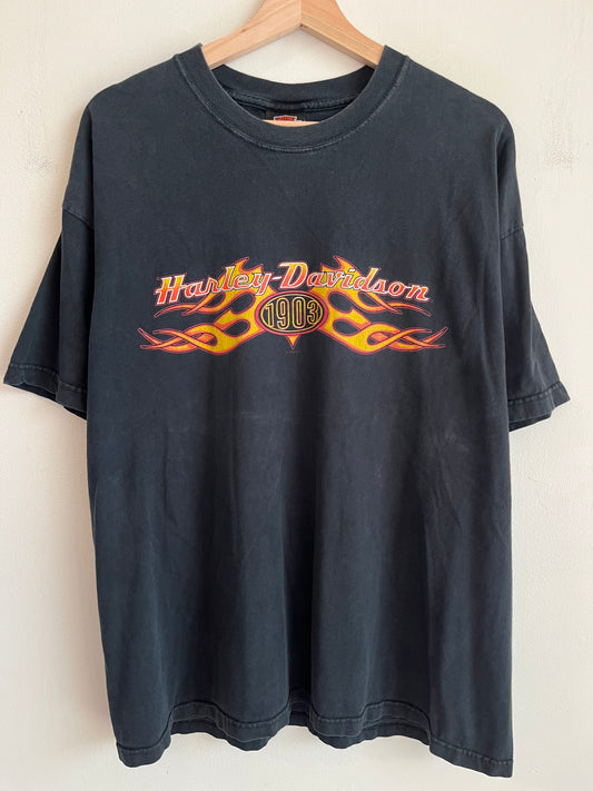 2003 Harley Davidson Route 43 Faded Flames Tee (XL)