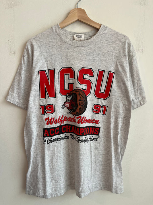 1991 NC State University (NCSU) ACC Champions Tee (L)