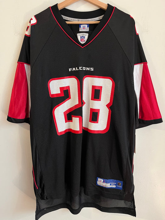00s Atlanta Falcons Warrick Dunn Black Jersey (XL)
