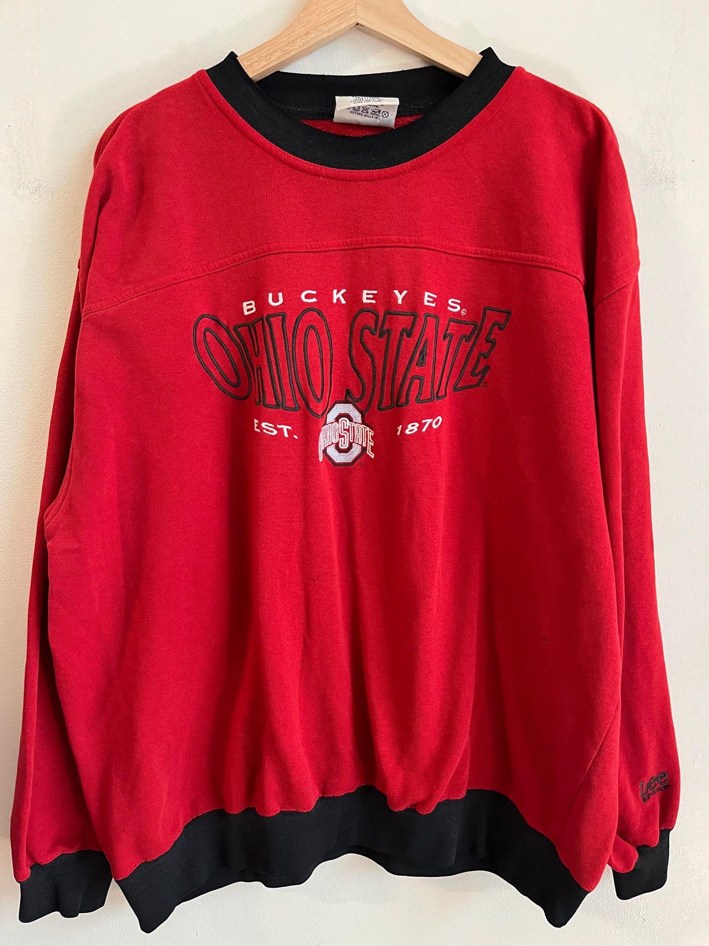 90s Ohio State University (OSU) Red Lee Crewneck (L)