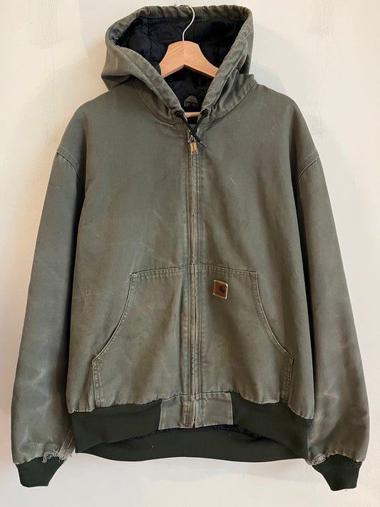2012 Carhartt J280 Moss Faded Distressed Jacket (L)