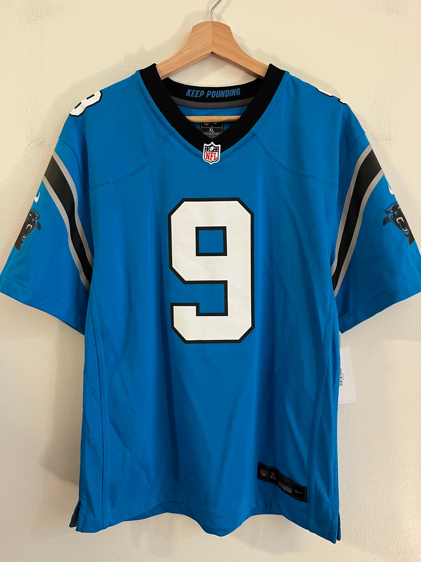 2022 Carolina Panthers Bryce Young Blue Jersey (Youth XL)