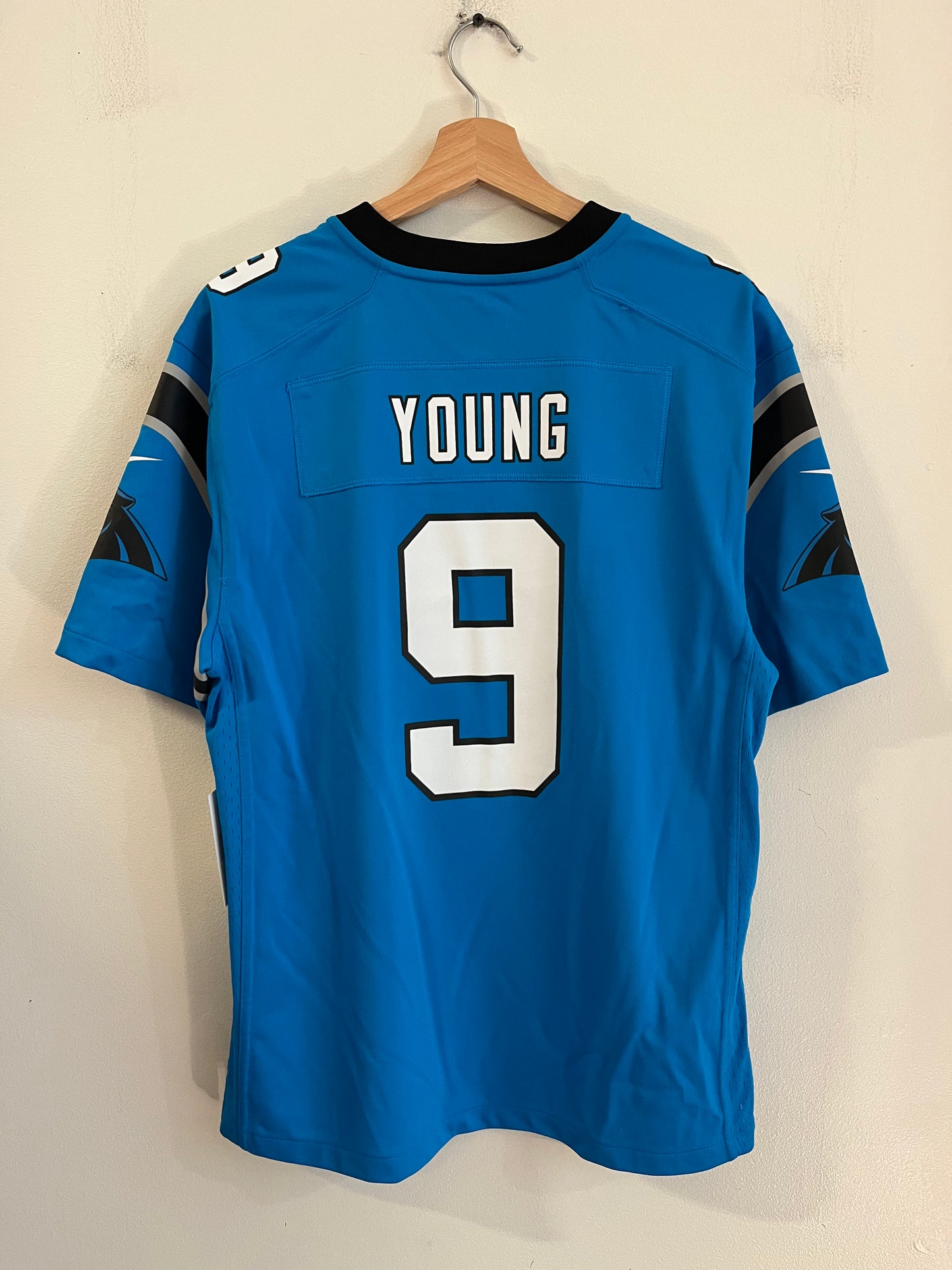 2022 Carolina Panthers Bryce Young Blue Jersey (Youth XL)