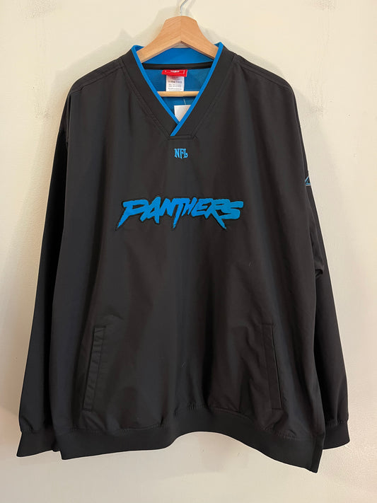 00s Carolina Panthers Black Cat Scratch Windbreaker (XL)