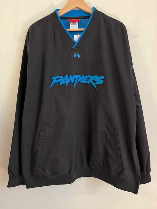 00s Carolina Panthers Black Cat Scratch Windbreaker (XL)
