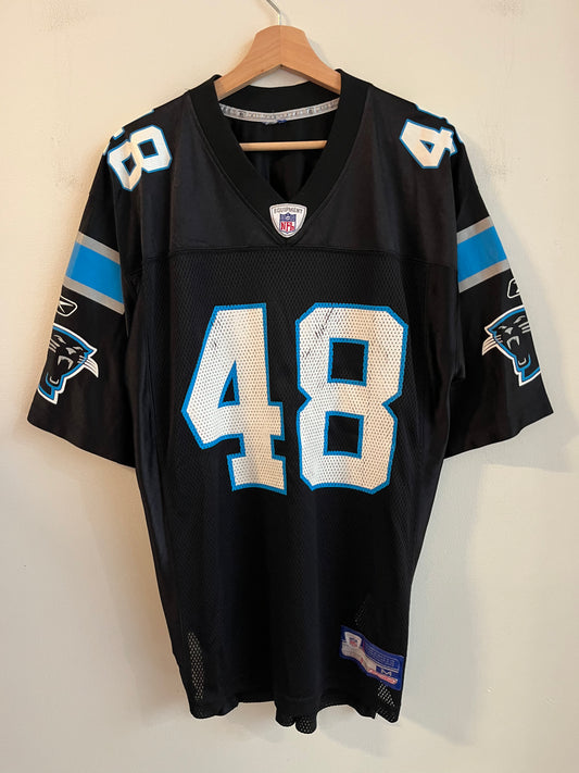 00s Carolina Panthers Stephen Davis Home Reebok Jersey (M)