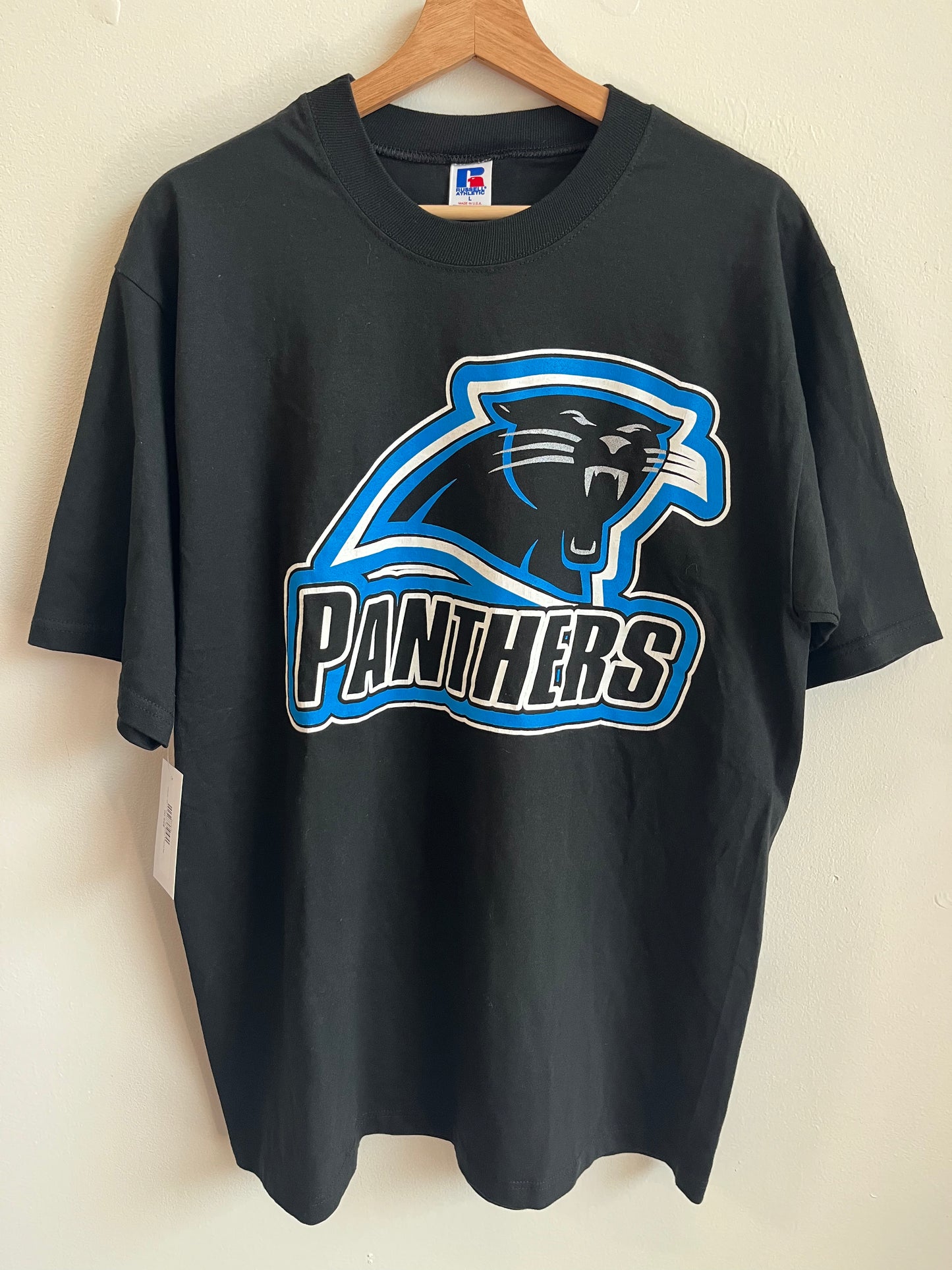 90s Carolina Panthers Russell Athletics Big Face Tee (L)