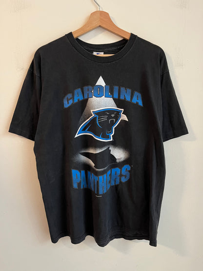 1993 Carolina Panthers Shadow Starter Spell Out Graphic Tee (L)
