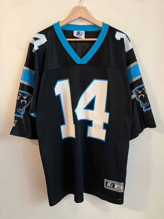 90s Carolina Panthers Frank Reich Starter Home Jersey (L)