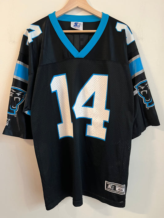 90s Carolina Panthers Frank Reich Starter Home Jersey (L)