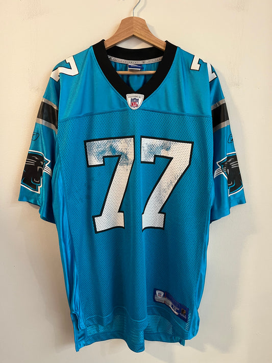 00s Carolina Panthers Kris Jenkins Electric Blue Jersey (M)