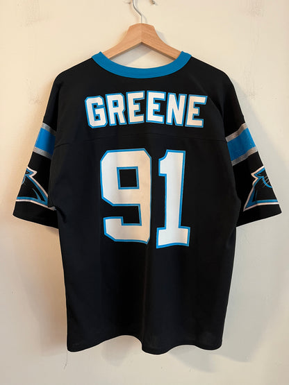 90s Carolina Panthers Kevin Greene Logo Athletic Boxy Jersey (L)