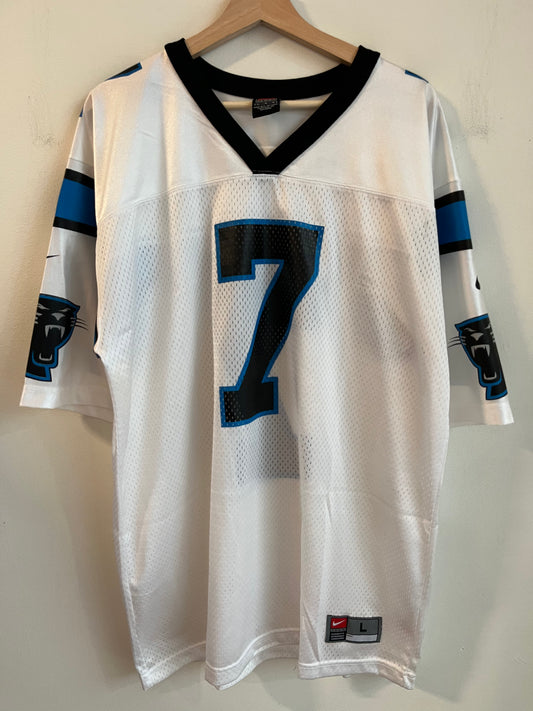 90s Carolina Panthers Steve Beuerlein Away Jersey (L)