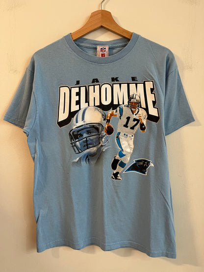 00s Carolina Panthers Jake Delhomme Baby Blue Tee (M)