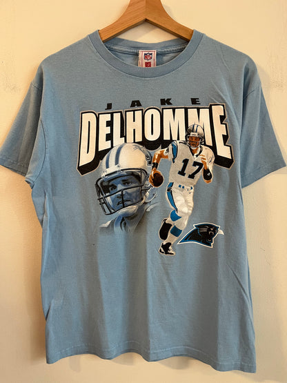 00s Carolina Panthers Jake Delhomme Baby Blue Tee (M)