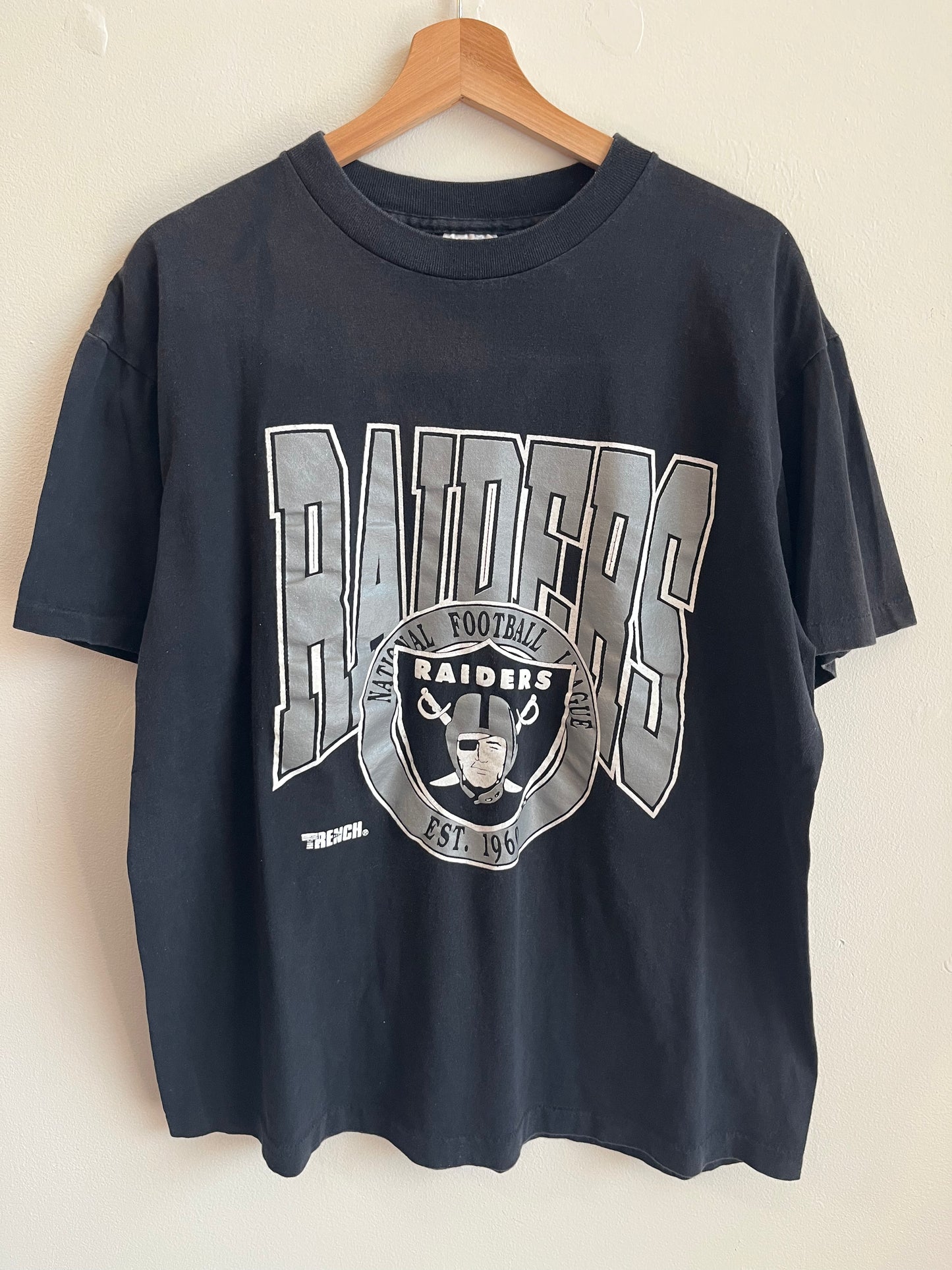 00s Oakland Raiders Spell Out NFL Tee (XL)