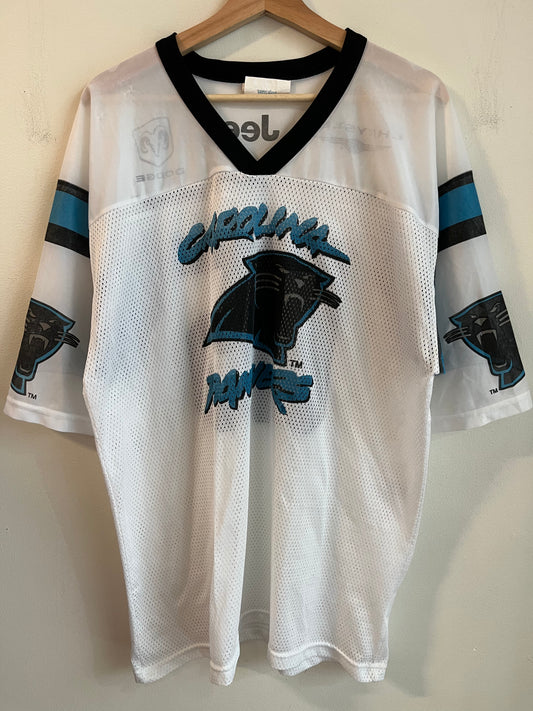 2005 Carolina Panthers Jeep Sponsor White Jersey (XL)
