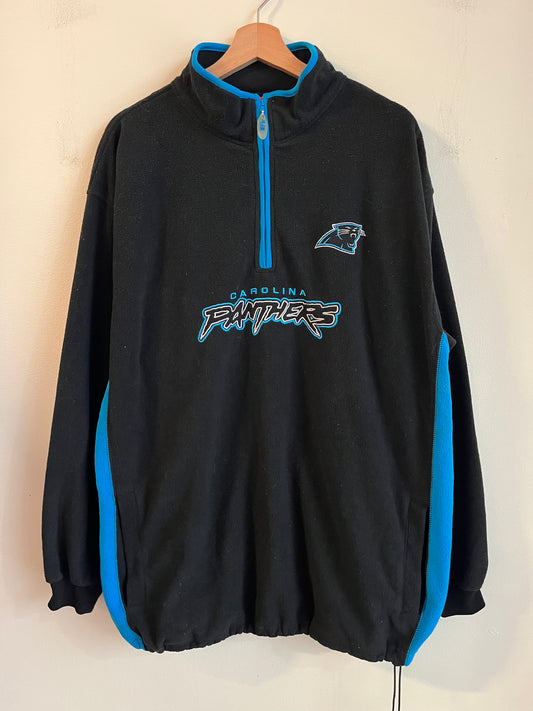 2004 Carolina Panthers Cat Scratch Fleece 1/4th Zip Sweater (XL)