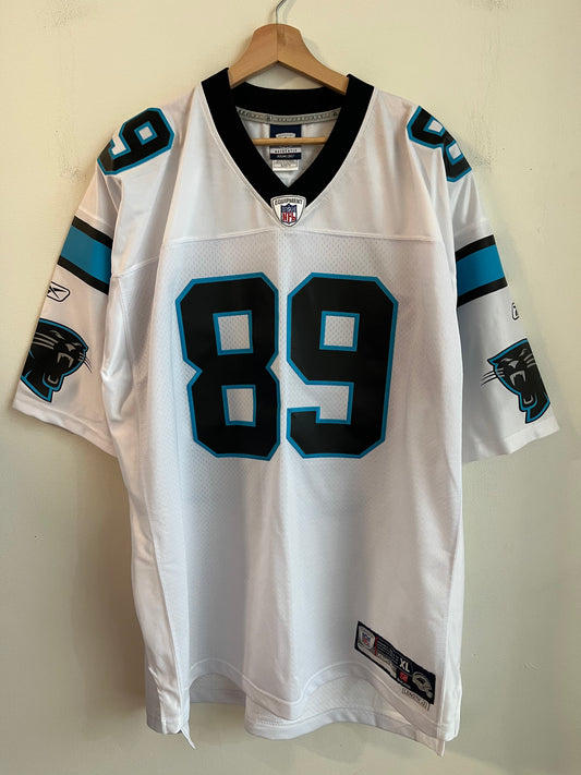 00s Carolina Panthers Steve Smith Stitched Reebok Away Jersey (XL)