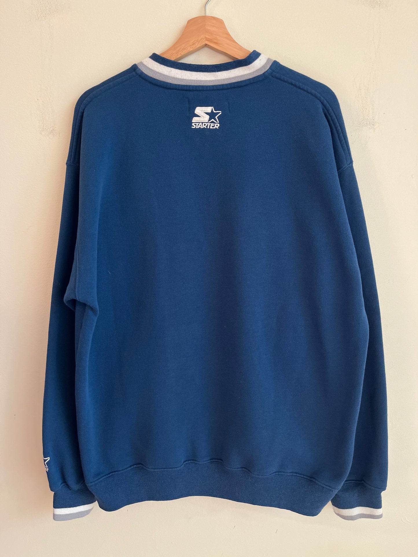 90s Dallas Cowboys Starter Embroidered Spell Out Crewneck (L)