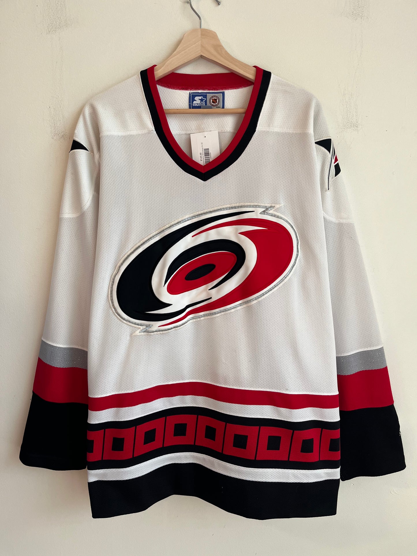00s Carolina Hurricanes Big Logo Starter Away Jersey (XL)