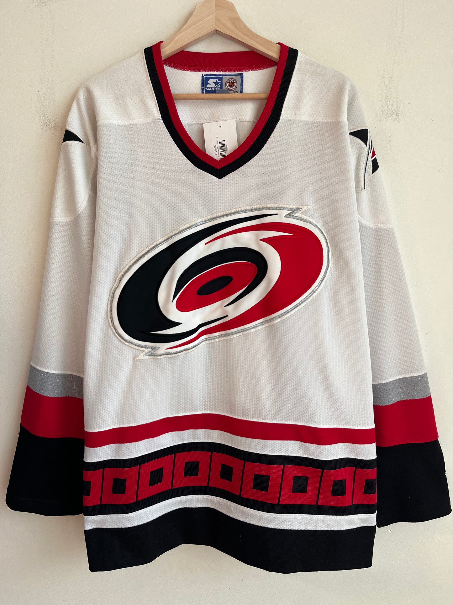00s Carolina Hurricanes Big Logo Starter Away Jersey (XL)